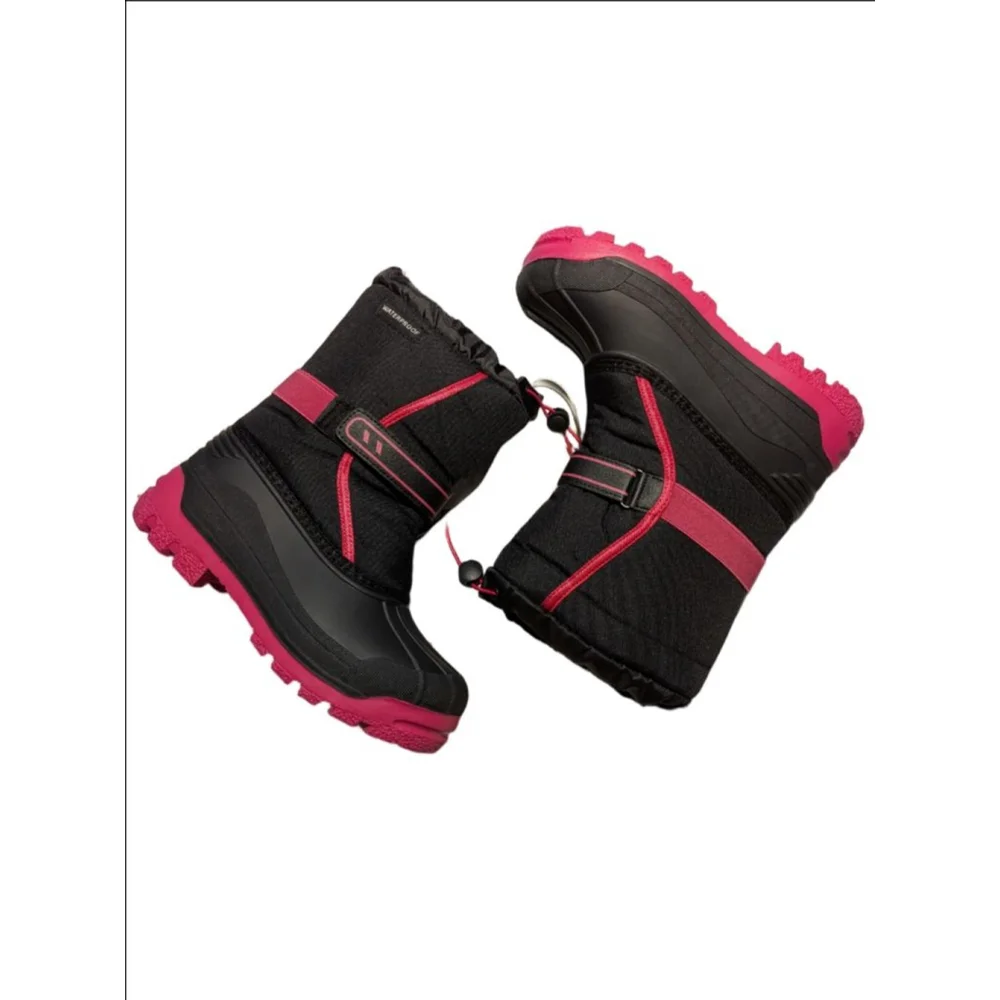 Girls America's Suppliers Rain & Snow Boots 7.5 (Toddler Girl) Black Pink